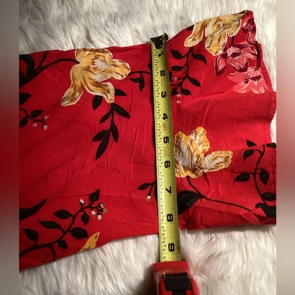 Old Navy Red Floral Bell Sleeve Dress - Picture 15 of 16